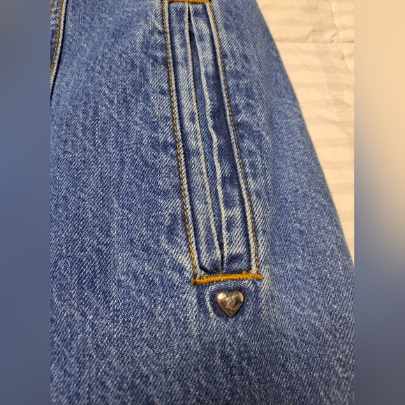 Denim Fleece Lined Long Coat - Picture 4 of 12
